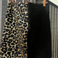 Gonna Monica in pelle e paillettes leopardo