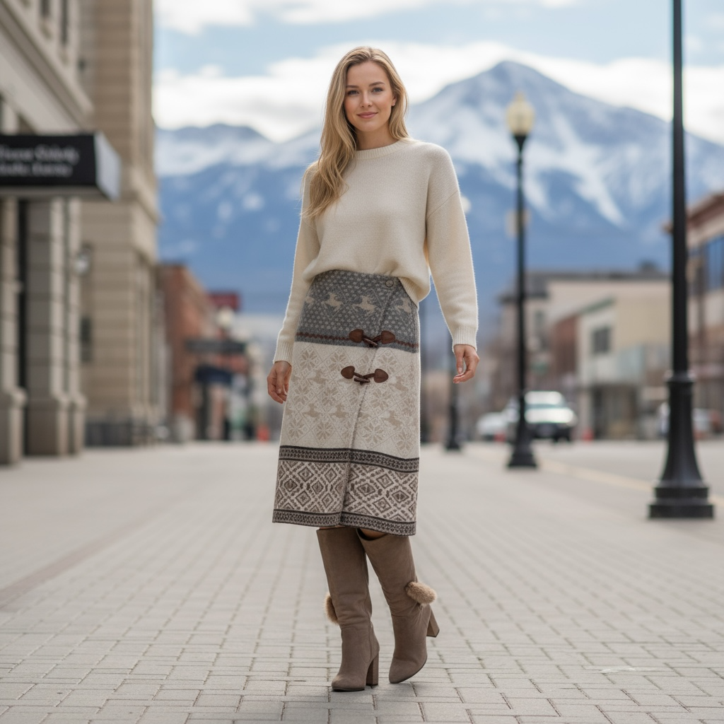 Gonna Sandrina motivo Cervi