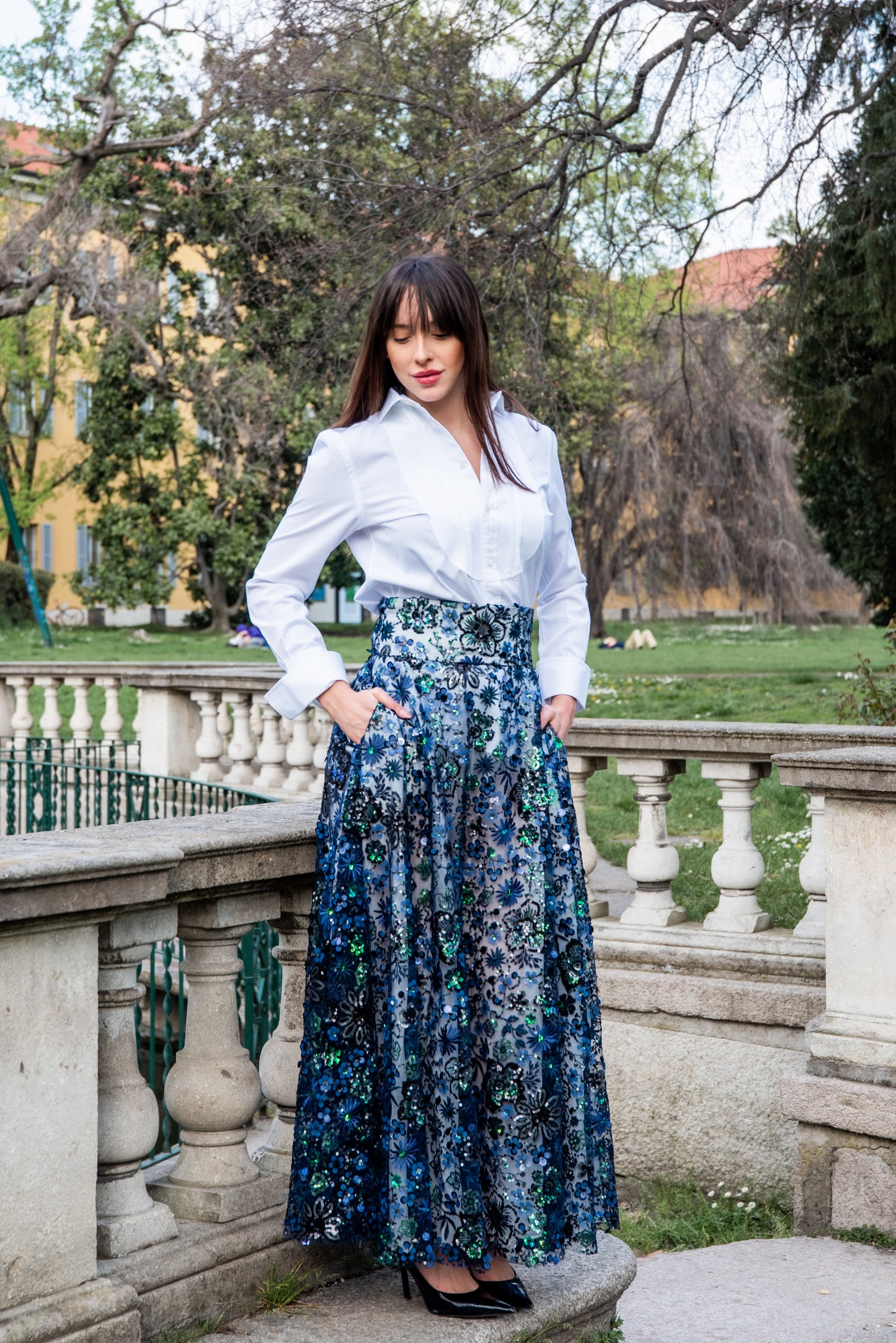 Gonna VALENTINA paillettes e cristalli LUXURY EDITION