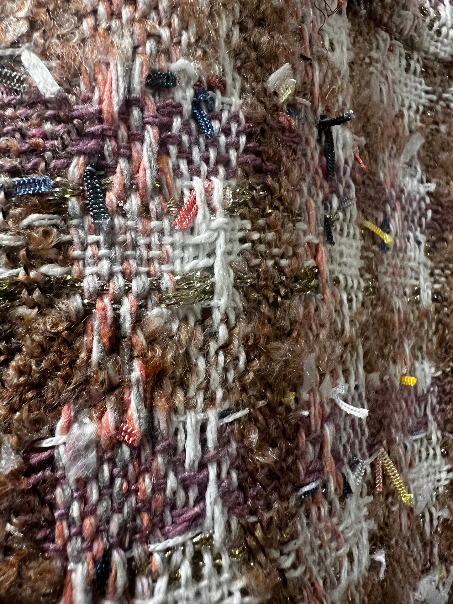 Gonna Giorgina Tweed rosa con Bottoni oro