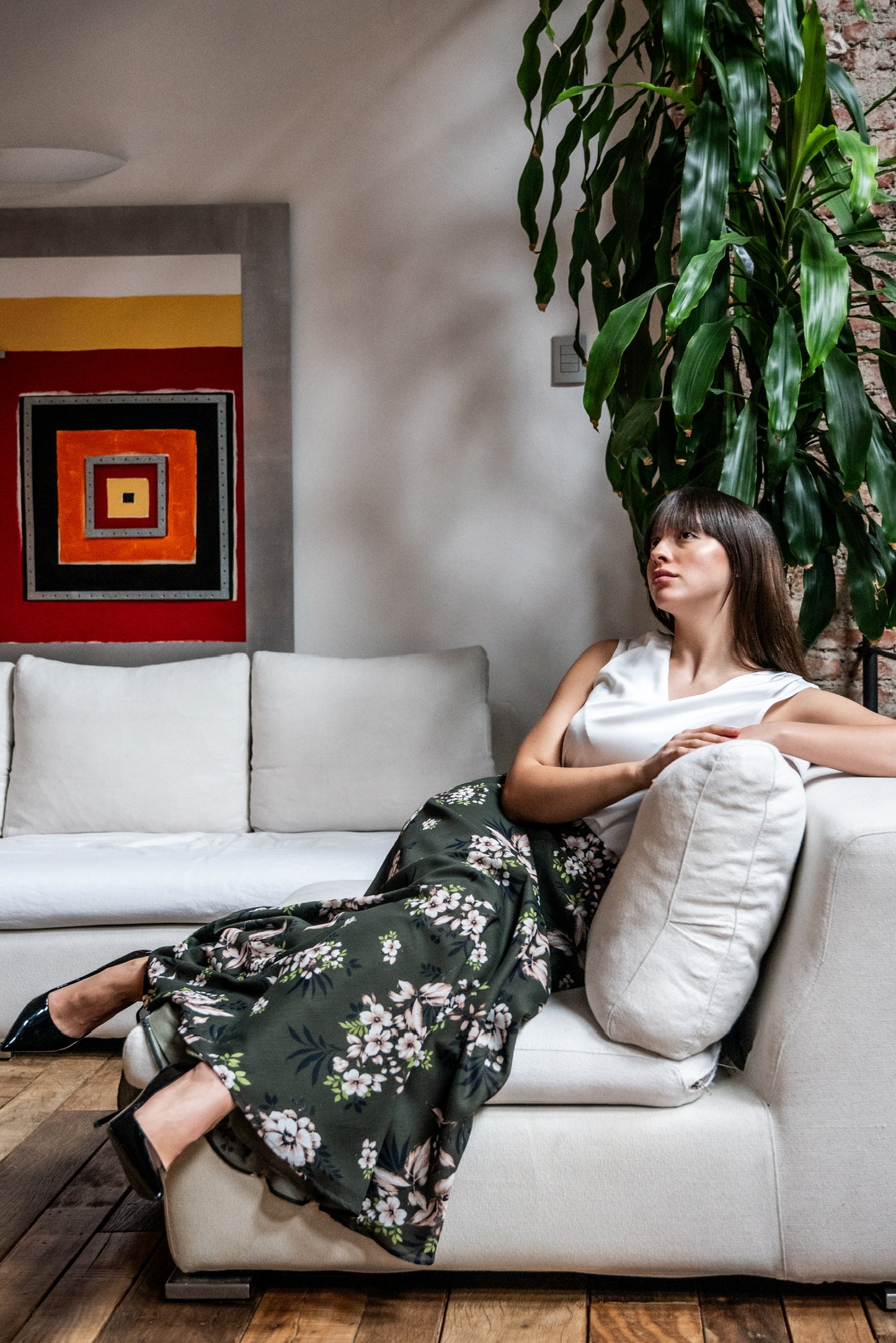 Gonna Malu’ Chiffon verde oliva