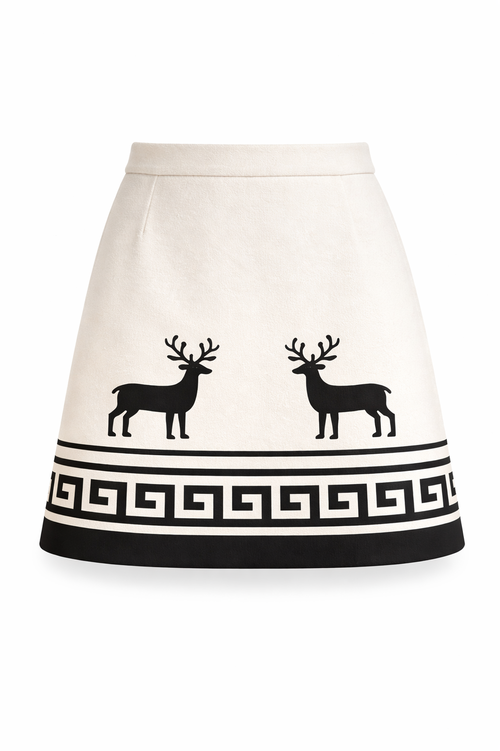 Gonna Monica in lana motivo Cervi