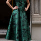 Gonna Valentina Fiori Verde Bosco