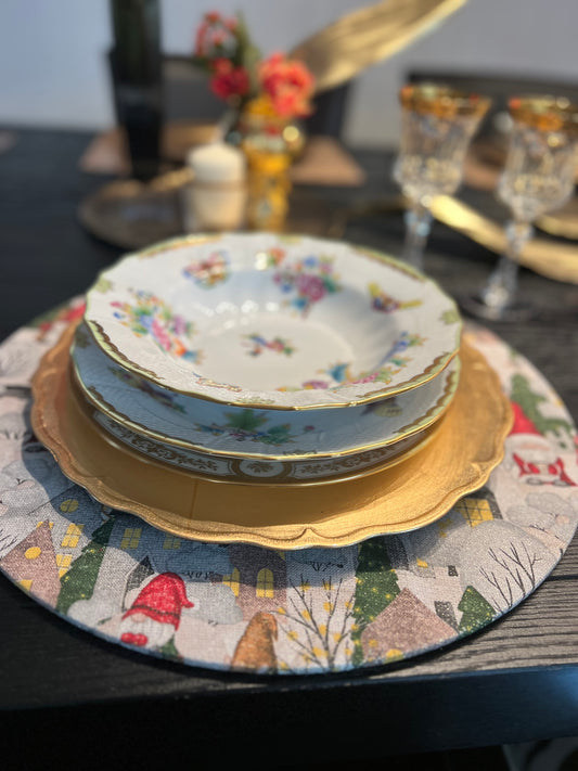 Sottopiatti con Nanetti Natalizi