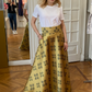 Gonna Valentina Catene Tessuto Douchesse Cipria