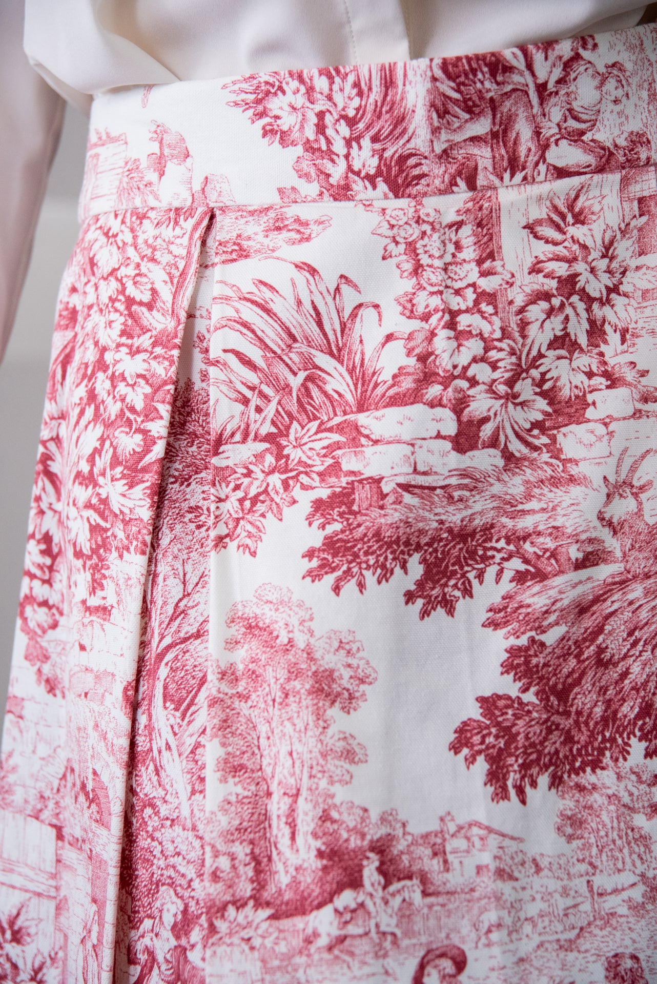 Gonna Toile de Jouy Robi rossa
