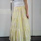 Gonna Franci Organza Ricamata Giallo