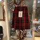 Gonna Valentina Corta Tweed Lame’ Rosso e Nero a Quadri