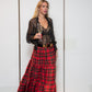 Gonna Franci Tartan Rosso