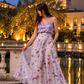 Gonna VALENTINA organza e paillettes lilla LUXURY EDITION