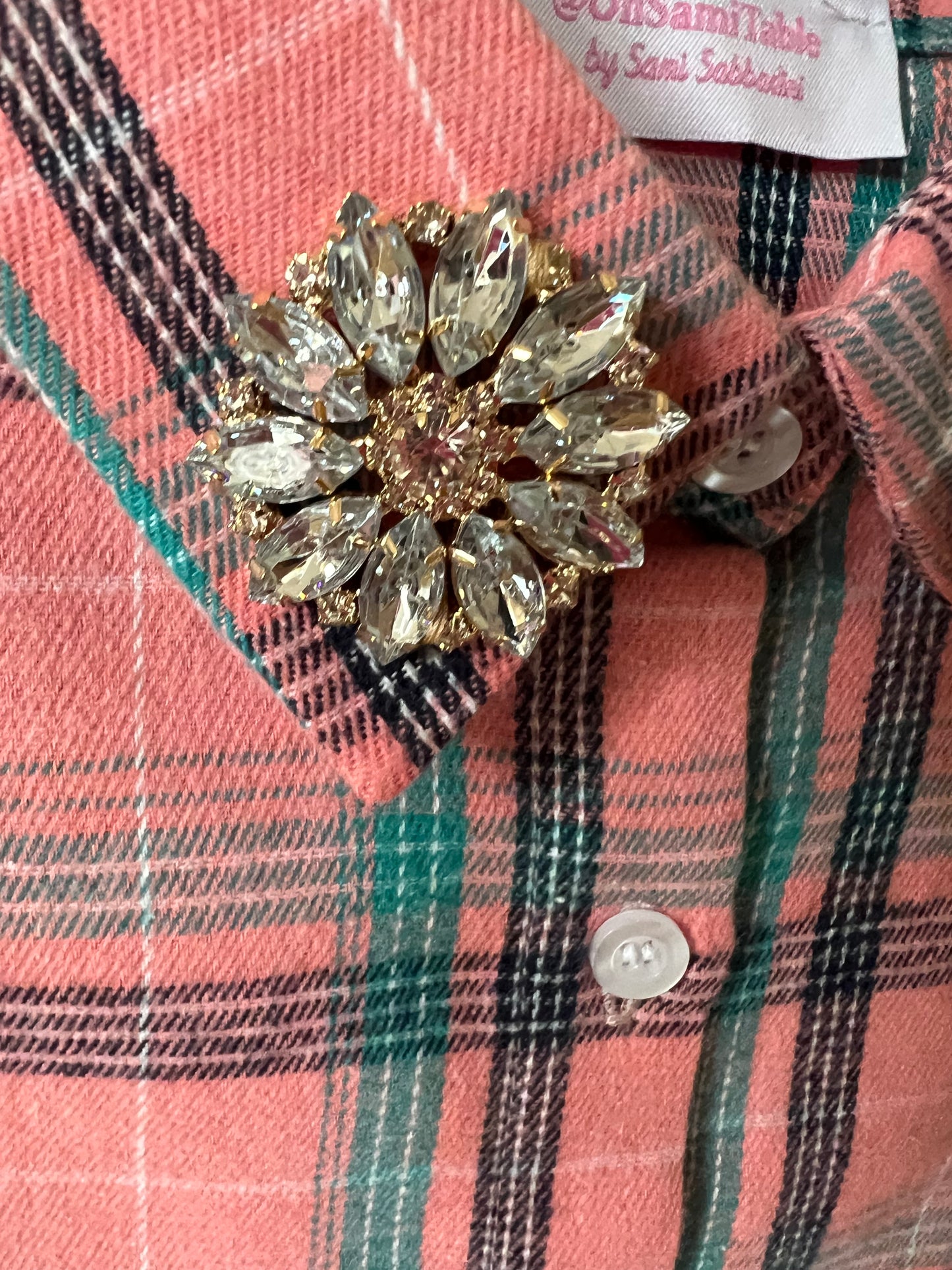 Camicia Rosa con colletto Fiori