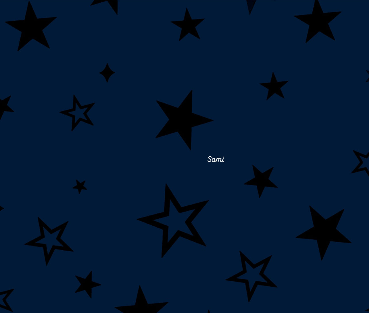 Gonna Malu’ in satin blu notte con micro stelle nere