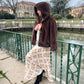 Gonna Valentina Tessuto Douchesse Catene Crema