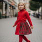 Gonna KIDS bicolore Duble rosso tartan