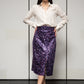 Gonna Sandrina Paillettes Viola