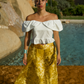 Gonna Valentina Douchesse Foglie Giallo