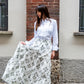 Gonna Franci Cotone Catene Bianco
