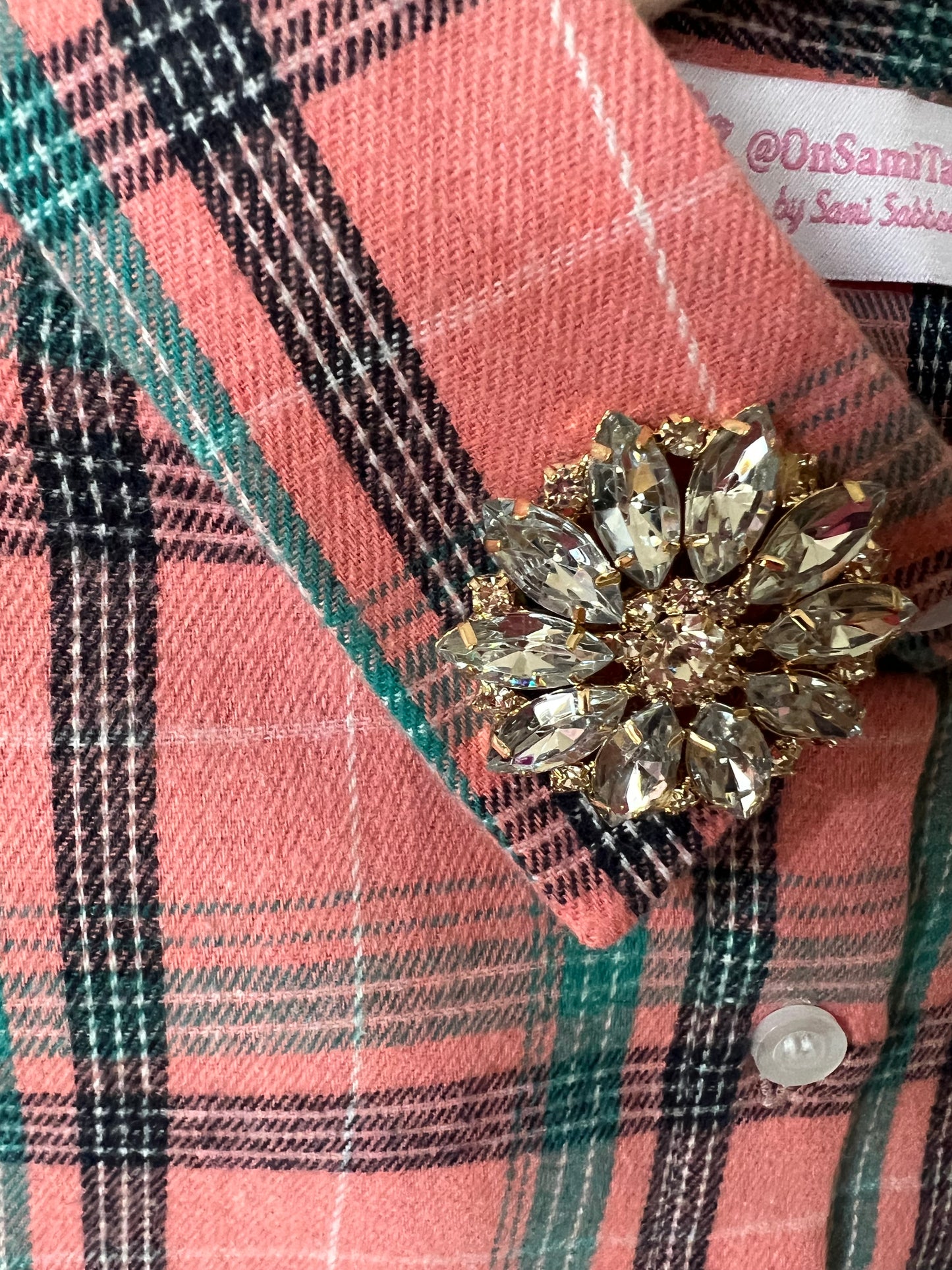 Camicia Rosa con colletto Fiori