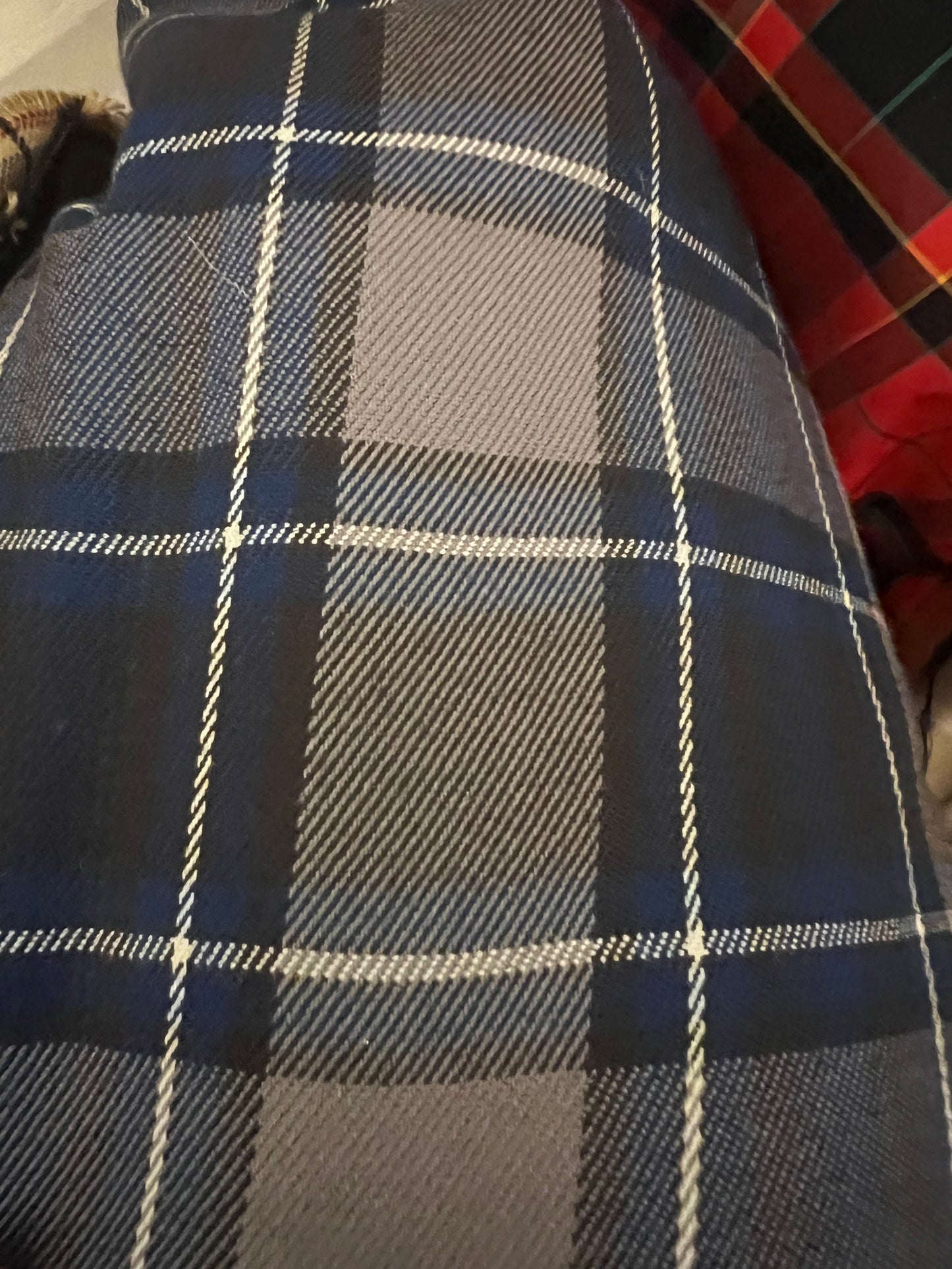 Gonna Antonia tartan grigio e blu