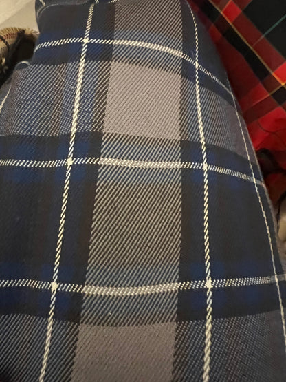 Gonna Antonia tartan grigio e blu