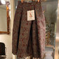 Gonna Robi  Broccato Bordeaux e Argento