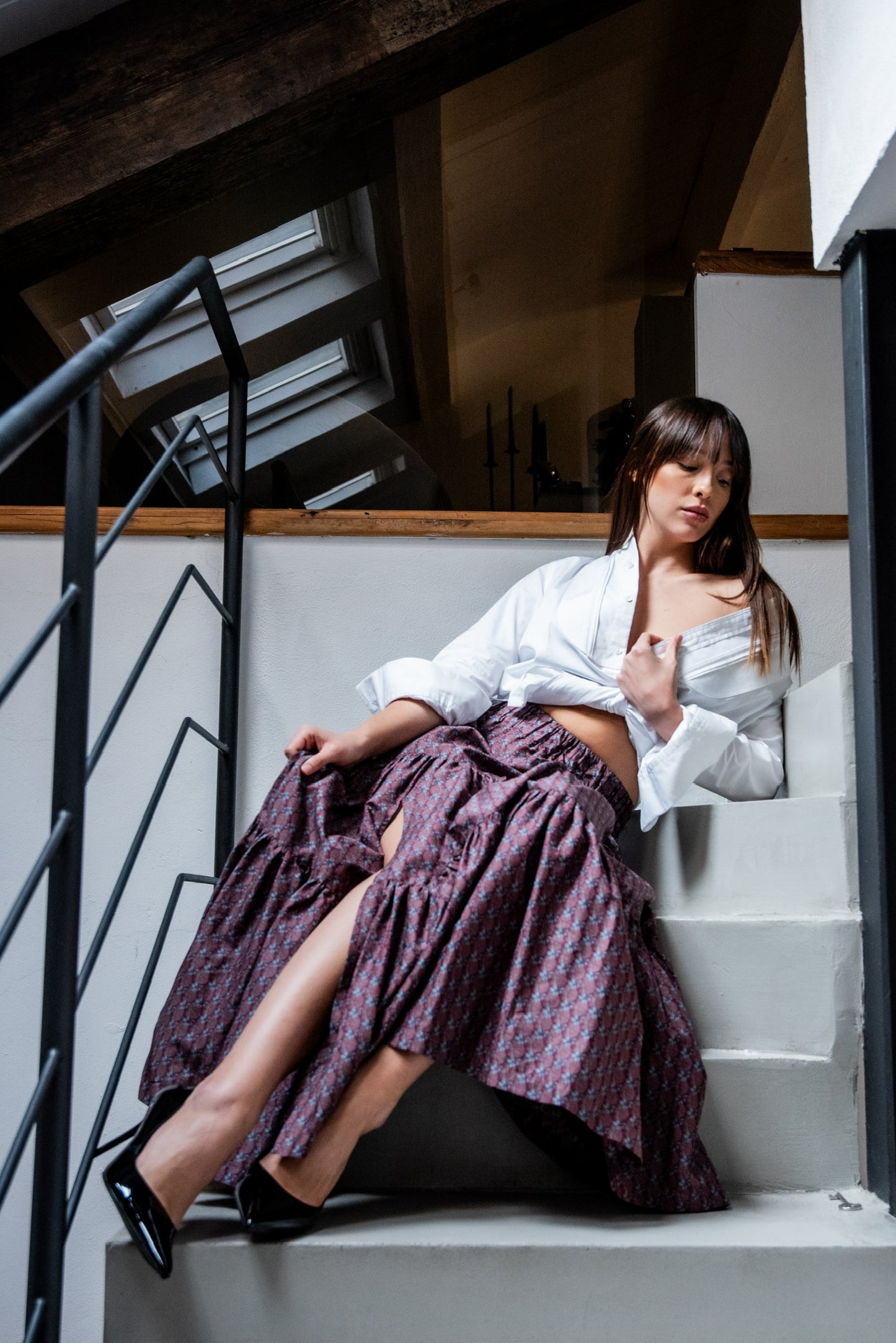 Gonna Franci Cotone Liberty Viola