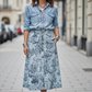 Gonna Toile de Jouy Azzurro Cielo