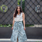 Gonna Toile de Jouy Azzurro Cielo