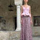 Gonna Valentina Paillettes e Cristalli LUXURY EDITION malva
