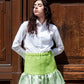 Gonna Kiki in tessuto JUTA con Balza in Broccato verde