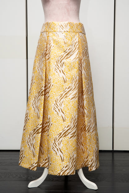 Gonna Robi  Broccato giallo limone