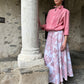 Gonna Toile de Jouy Valentina cotone rosso