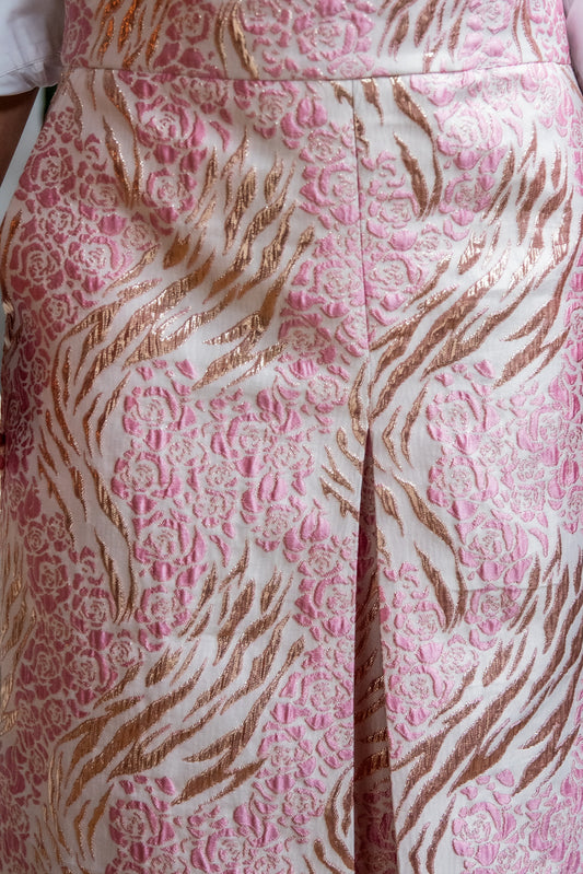 Gonna Alina Broccato Rosa