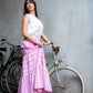 Gonna Franci Cotone Righe Rosa