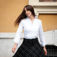 Gonna Valentina Corta Tweed Nero e Oro