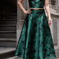 Gonna Valentina Fiori Verde Bosco