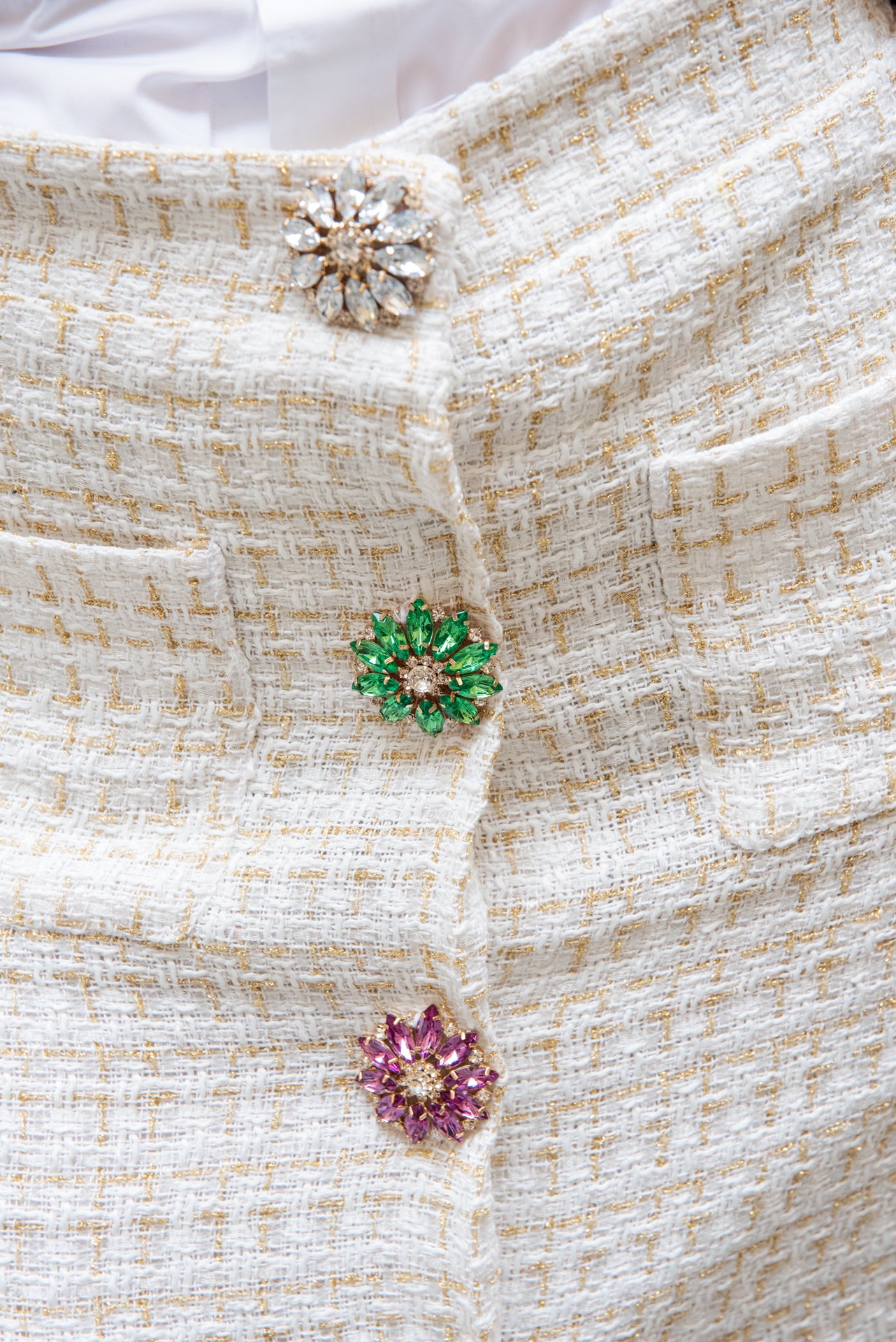 Gonna Giorgina Tweed Panna