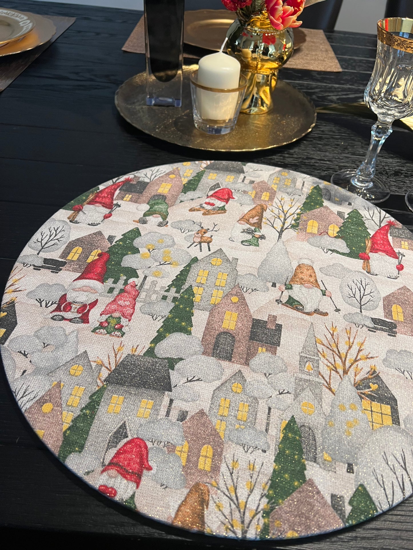 Sottopiatti con Nanetti Natalizi