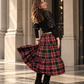 Gonna Franci Tartan Nero e Rosso