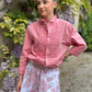 Gonna Toile de Jouy Valentina cotone rosso