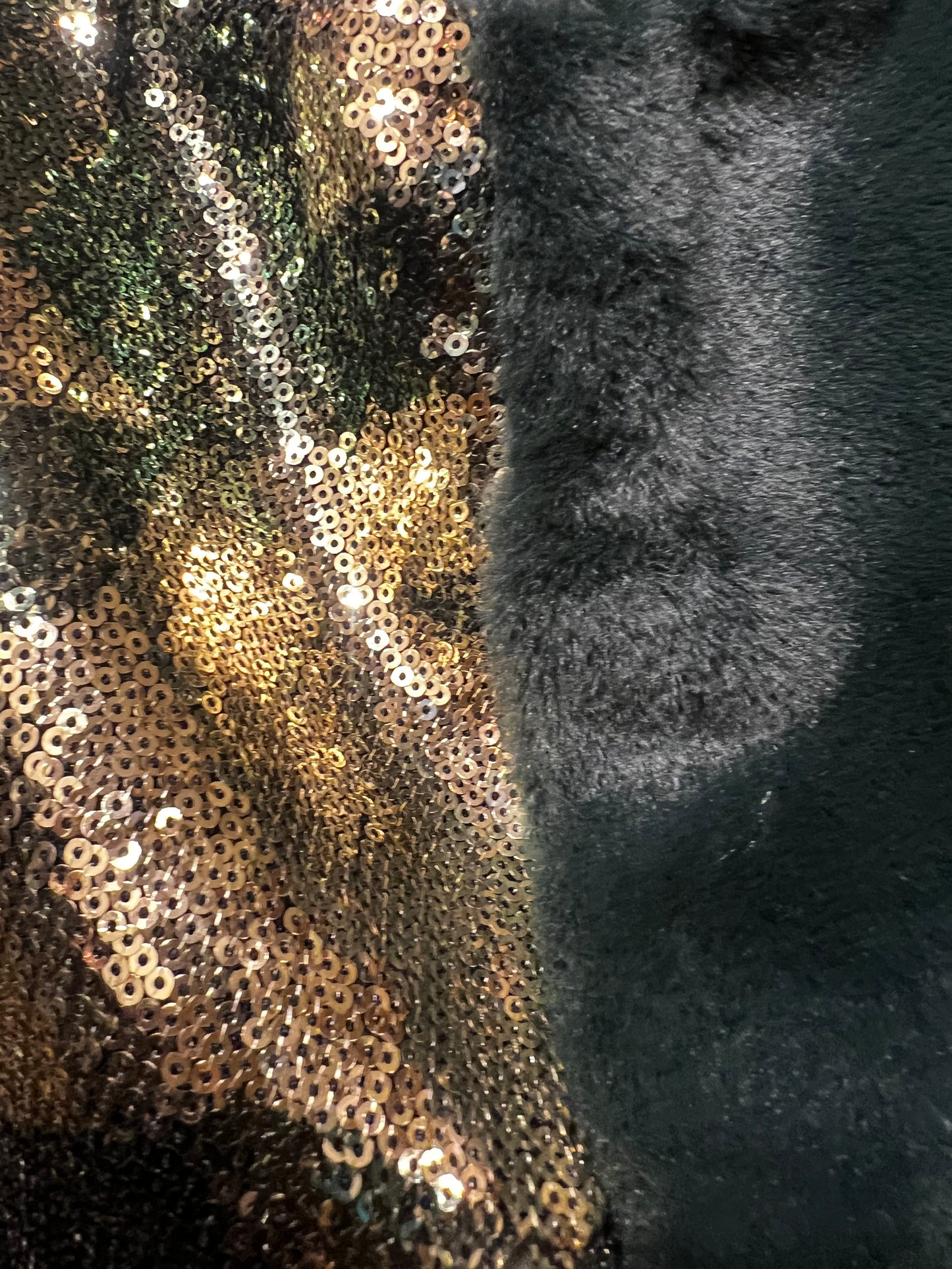 Gonna Monica in ecopelliccia e paillettes