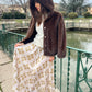 Gonna Valentina Tessuto Douchesse Catene Crema