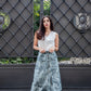 Gonna Toile de Jouy Azzurro Cielo
