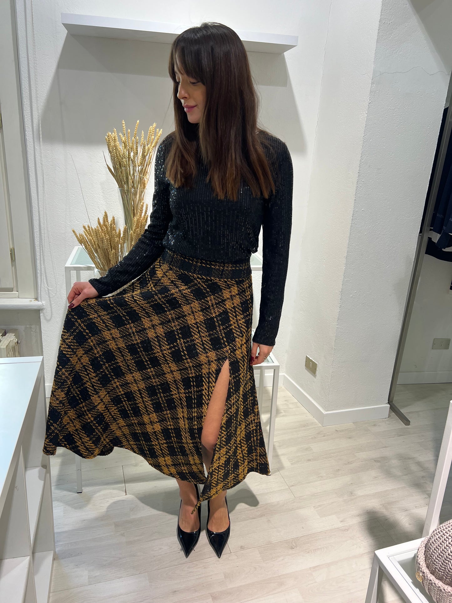 Gonna Valentina Tweed scacchi