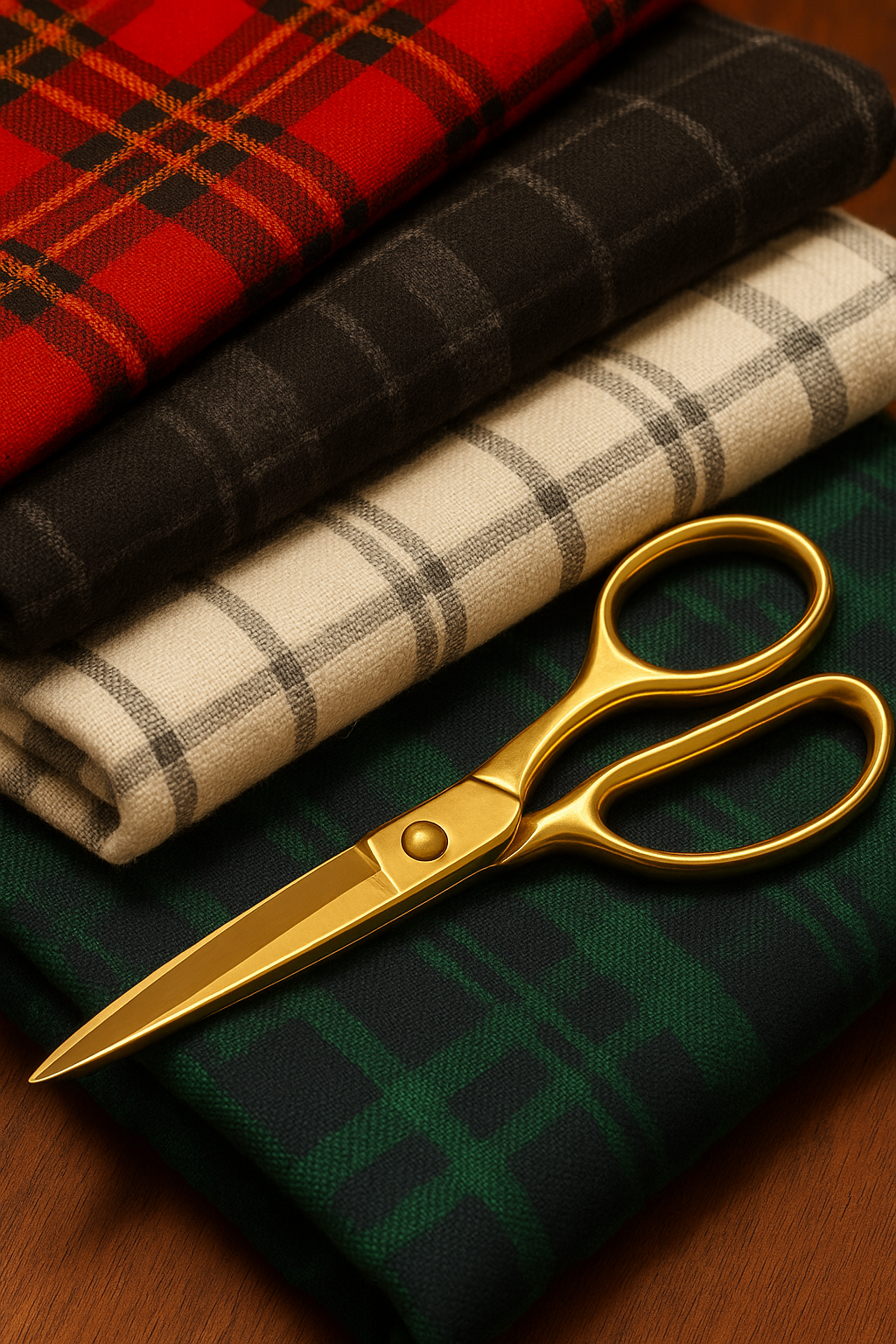 Gonna Valentina riquadri neri tessuto panno rosso