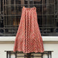 Gonna Malu’ Viscosa Rossa con motivo Beige