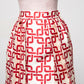Gonna Paola in Panno Geometrico rosso