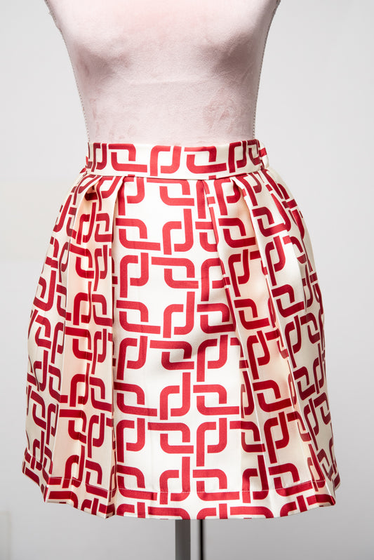 Gonna Paola in Panno Geometrico rosso