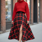 Gonna Antonia tartan rosso blu
