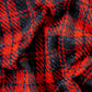 Gonna Valentina Corta Tweed Lame’ Rosso e Nero a Quadri